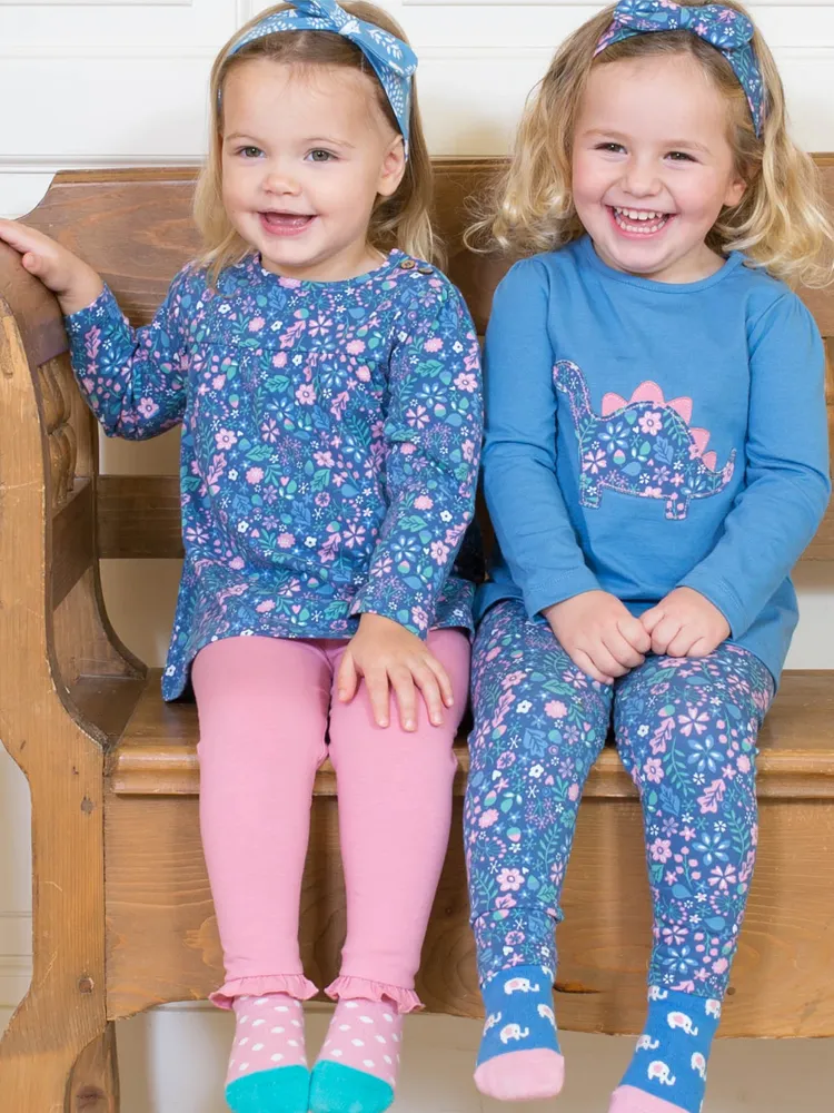 KITE Organic - Mini Frill Pink Girls Leggings 3-6 months