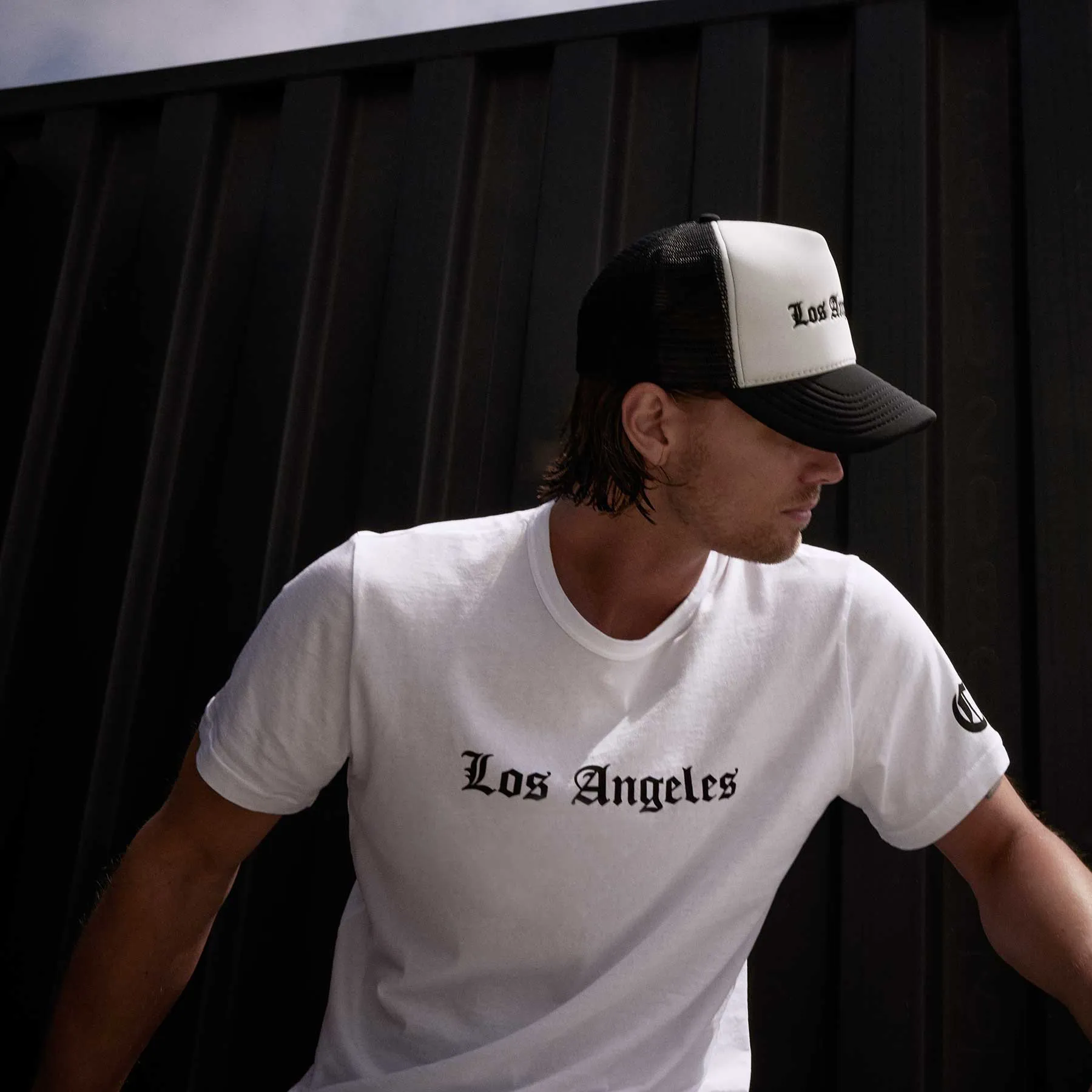 LA Gothic Short Sleeve Crew - White