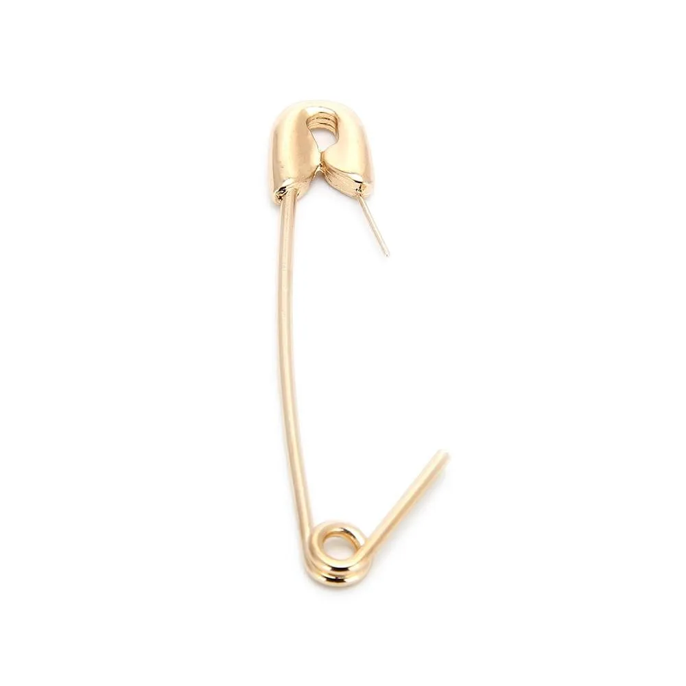 Large 1977 Punk Style Safety Pin Earrings