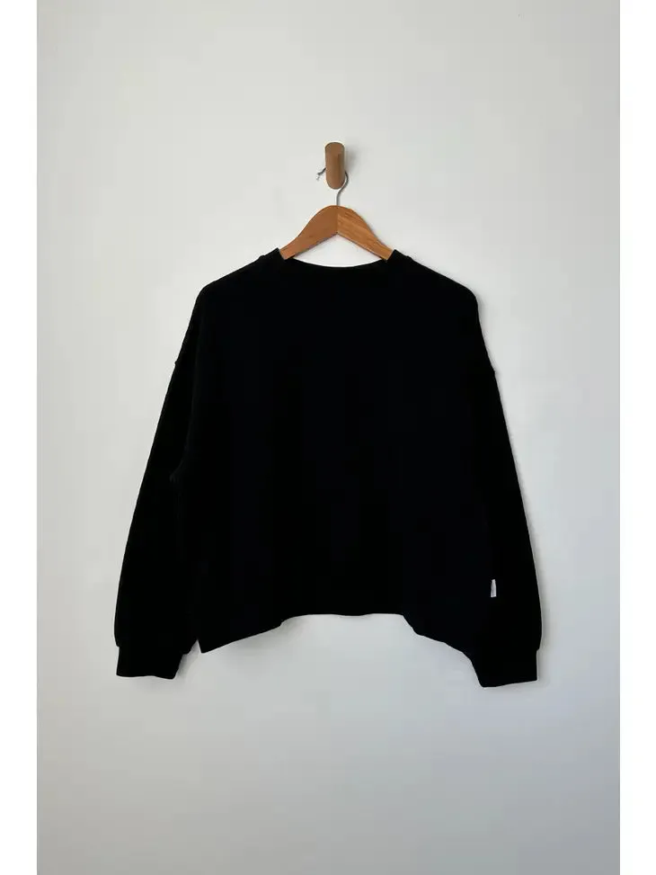 Le Bon Shoppe - French Terry Poche Top (Black)