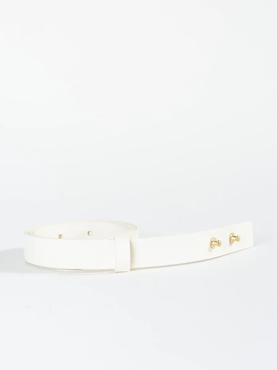 leather belt - off white