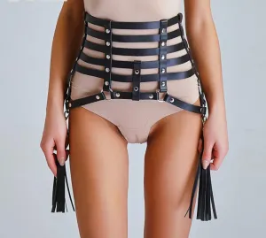 Leather Harness Body Belt