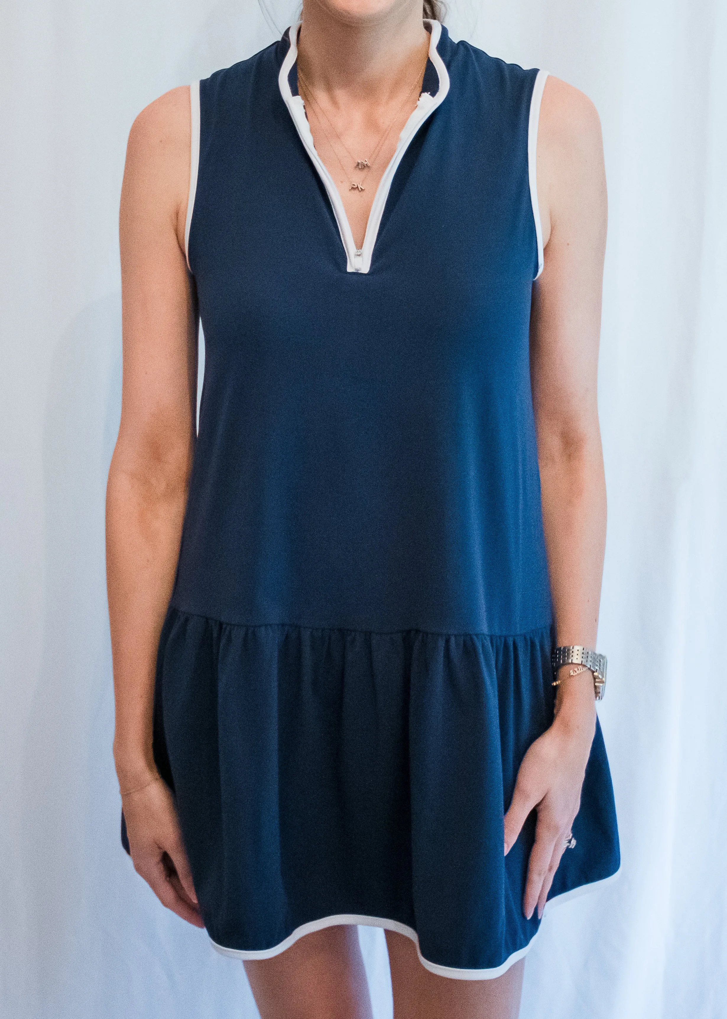 Let's Play a Round! Navy Tennis Dress