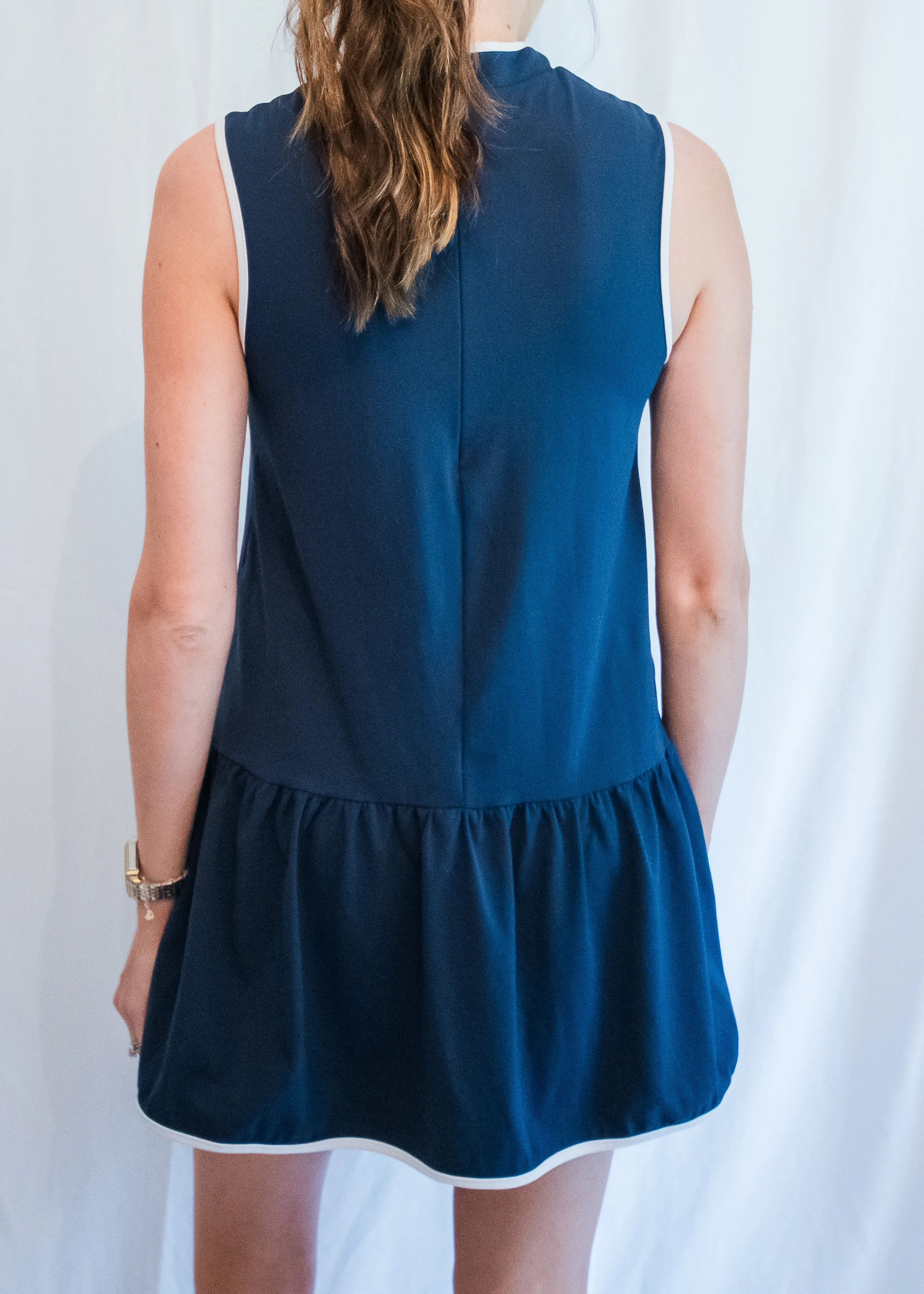 Let's Play a Round! Navy Tennis Dress