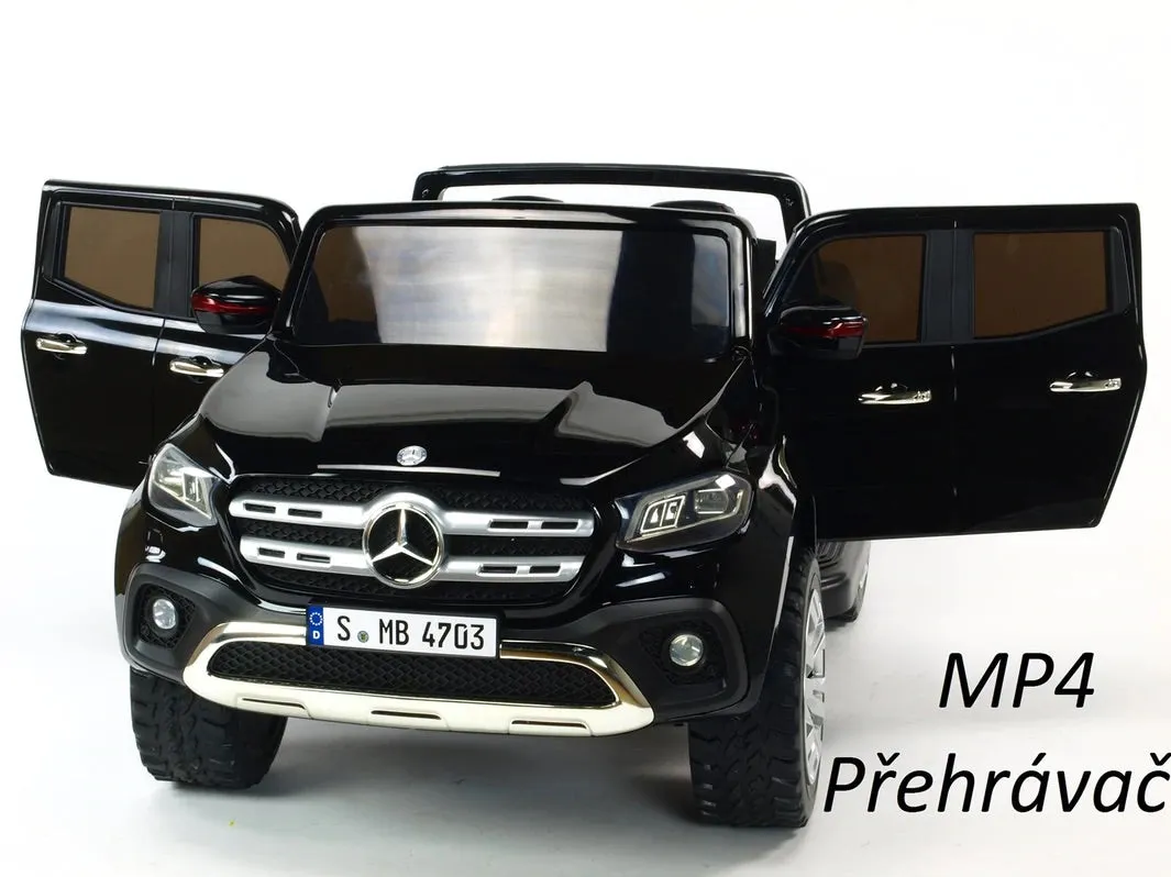 Licensed 2025 Mercedes 4x4 X Class Ride On Pick Up Truck | 2 Seater | 12V | Leather Seats | Rubber Tires | mp3 Screen | Remote