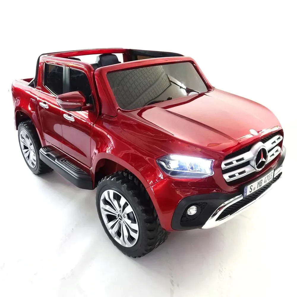 Licensed 2025 Mercedes 4x4 X Class Ride On Pick Up Truck | 2 Seater | 12V | Leather Seats | Rubber Tires | mp3 Screen | Remote