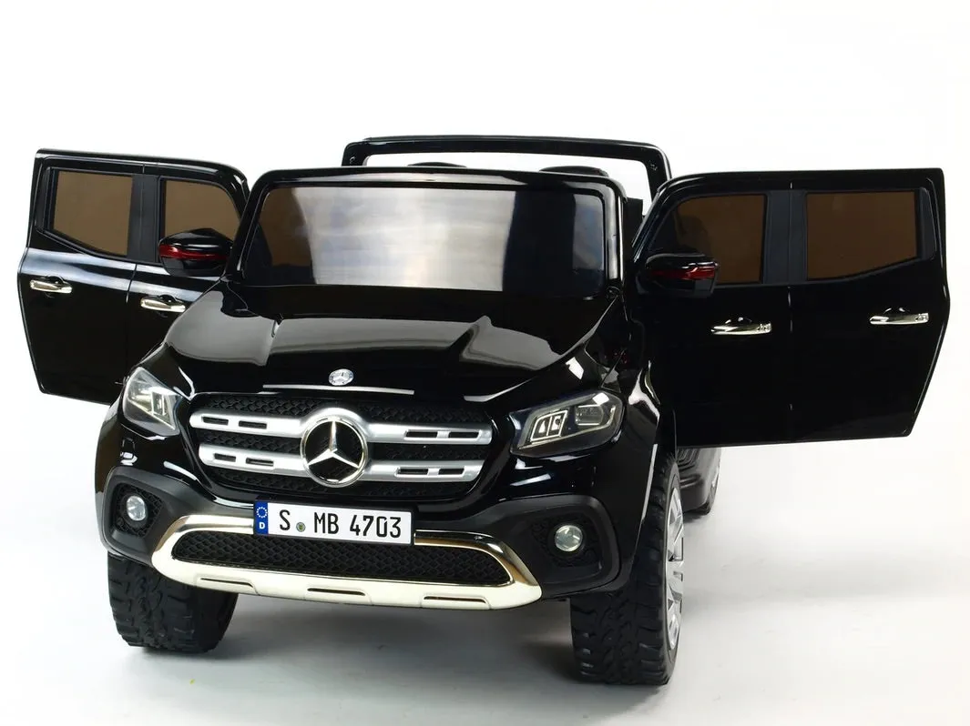 Licensed 2025 Mercedes 4x4 X Class Ride On Pick Up Truck | 2 Seater | 12V | Leather Seats | Rubber Tires | mp3 Screen | Remote