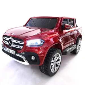 Licensed 2025 Mercedes 4x4 X Class Ride On Pick Up Truck | 2 Seater | 12V | Leather Seats | Rubber Tires | mp3 Screen | Remote