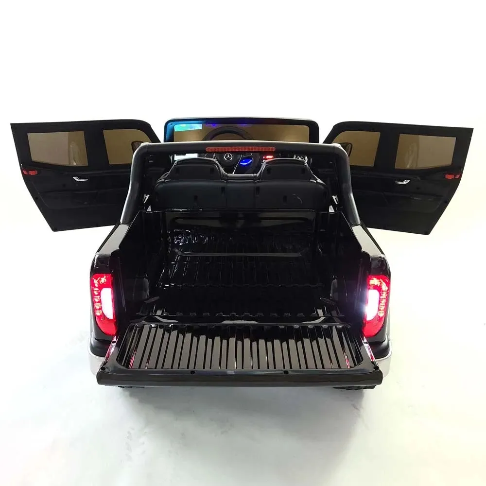 Licensed 2025 Mercedes 4x4 X Class Ride On Pick Up Truck | 2 Seater | 12V | Leather Seats | Rubber Tires | mp3 Screen | Remote