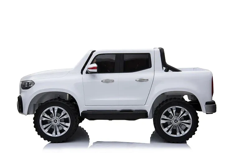 Licensed 2025 Mercedes 4x4 X Class Ride On Pick Up Truck | 2 Seater | 12V | Leather Seats | Rubber Tires | mp3 Screen | Remote