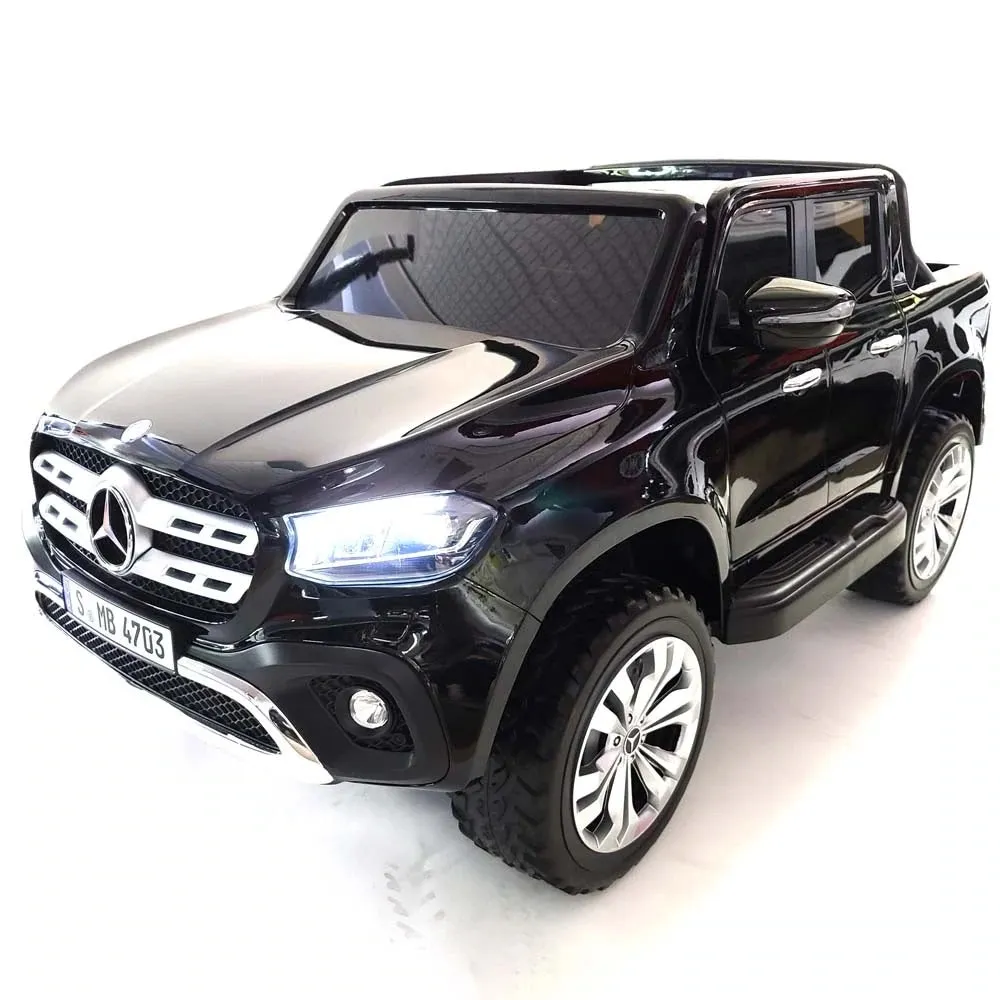 Licensed 2025 Mercedes 4x4 X Class Ride On Pick Up Truck | 2 Seater | 12V | Leather Seats | Rubber Tires | mp3 Screen | Remote