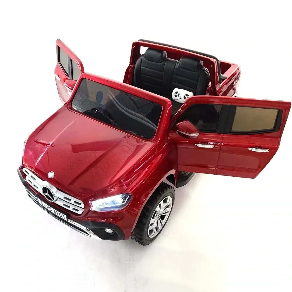 Licensed 2025 Mercedes 4x4 X Class Ride On Pick Up Truck | 2 Seater | 12V | Leather Seats | Rubber Tires | mp3 Screen | Remote