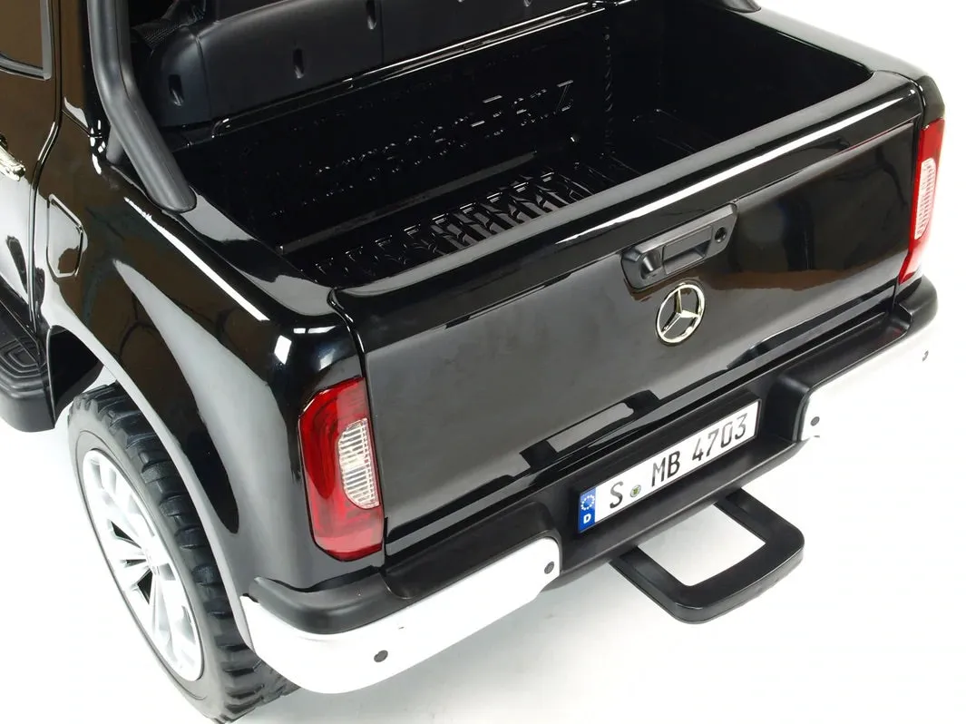 Licensed 2025 Mercedes 4x4 X Class Ride On Pick Up Truck | 2 Seater | 12V | Leather Seats | Rubber Tires | mp3 Screen | Remote