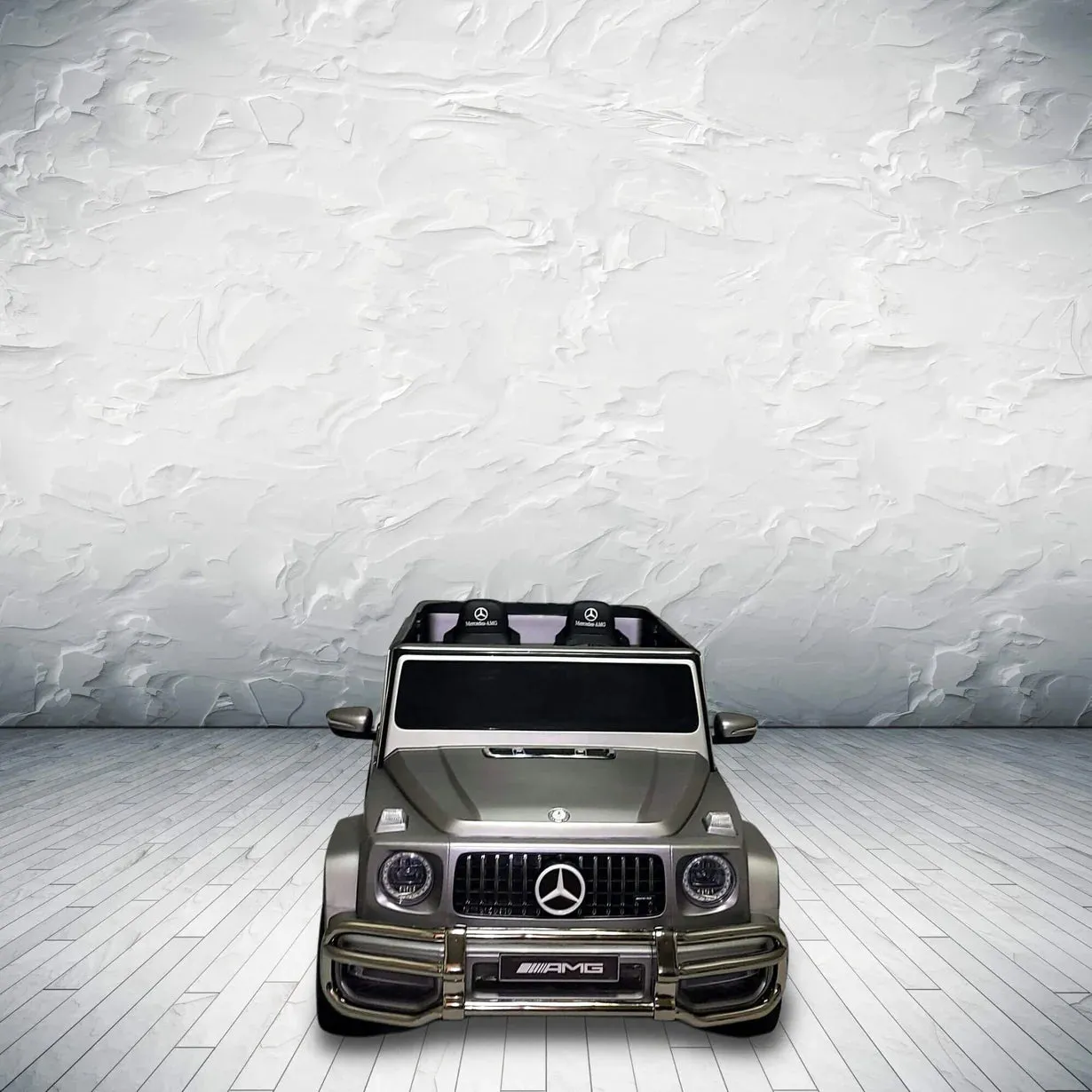Licensed 2025 Mercedes GWagon G63 Matte Grey Upgraded | 2 Seater | 24V | 4x4 Kids Ride-On | Leather Seats | Rubber Tires | Remote | Light Up Logo