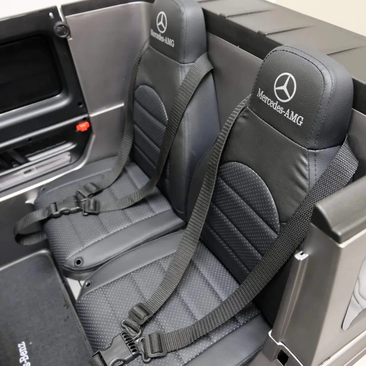 Licensed 2025 Mercedes GWagon G63 Matte Grey Upgraded | 2 Seater | 24V | 4x4 Kids Ride-On | Leather Seats | Rubber Tires | Remote | Light Up Logo