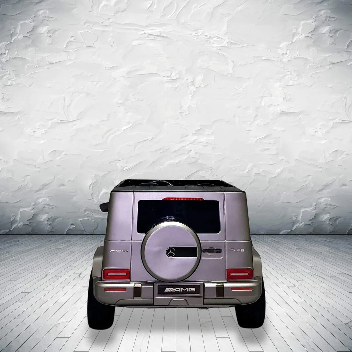 Licensed 2025 Mercedes GWagon G63 Matte Grey Upgraded | 2 Seater | 24V | 4x4 Kids Ride-On | Leather Seats | Rubber Tires | Remote | Light Up Logo