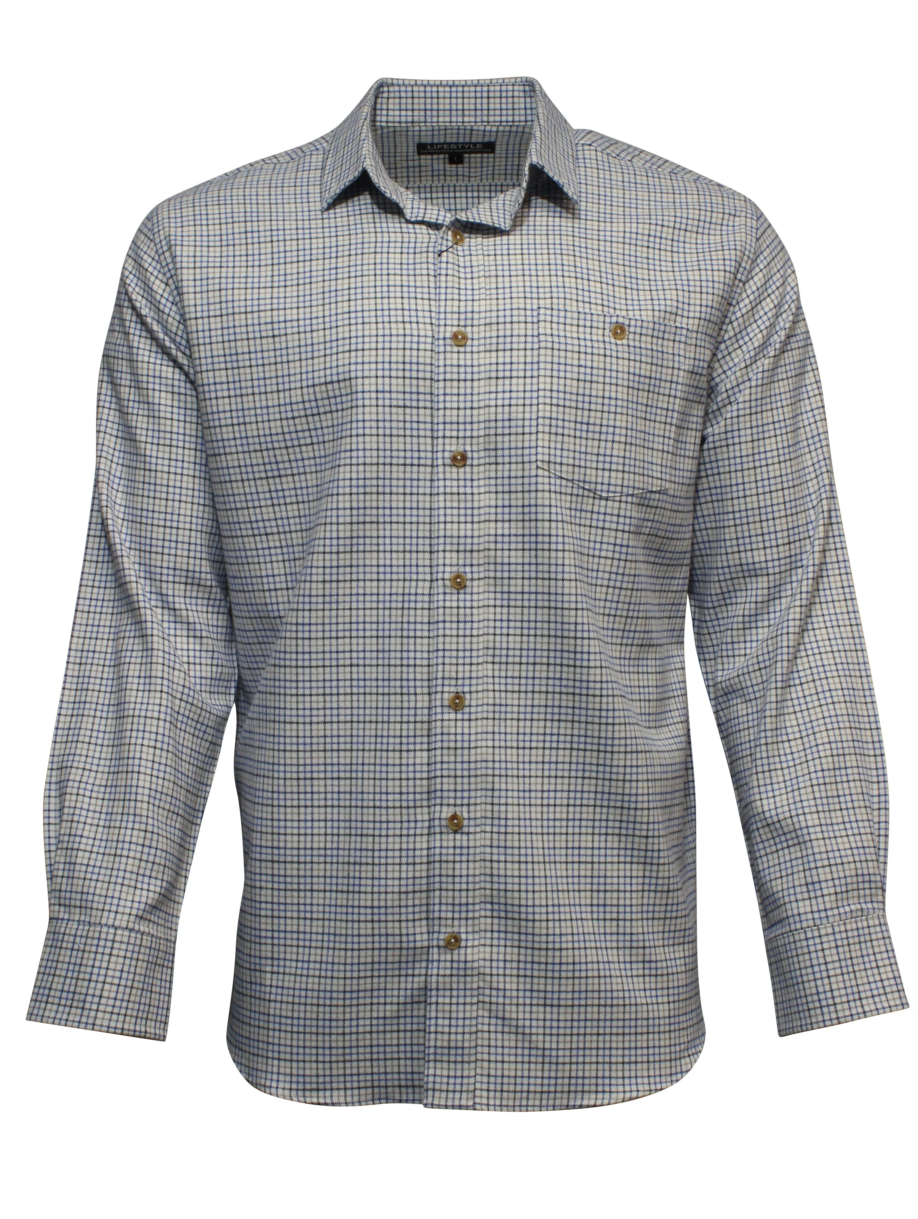 Lifestyle Cotton Wool Blend Check Shirt