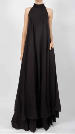 Light Cotton Maxi Dress with Bow