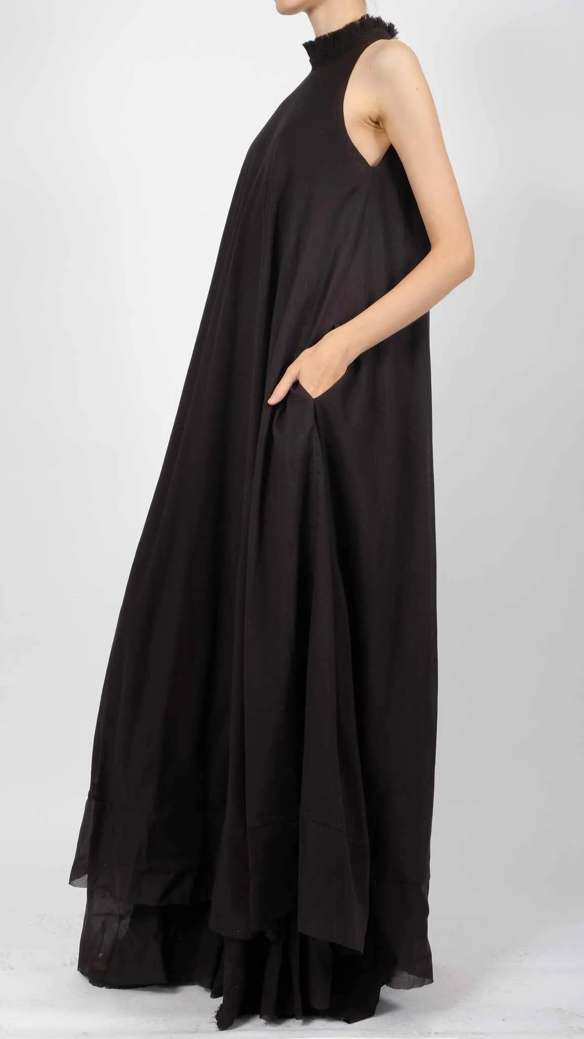 Light Cotton Maxi Dress with Bow