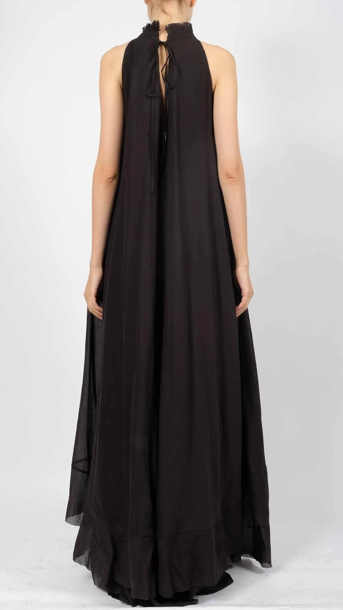 Light Cotton Maxi Dress with Bow