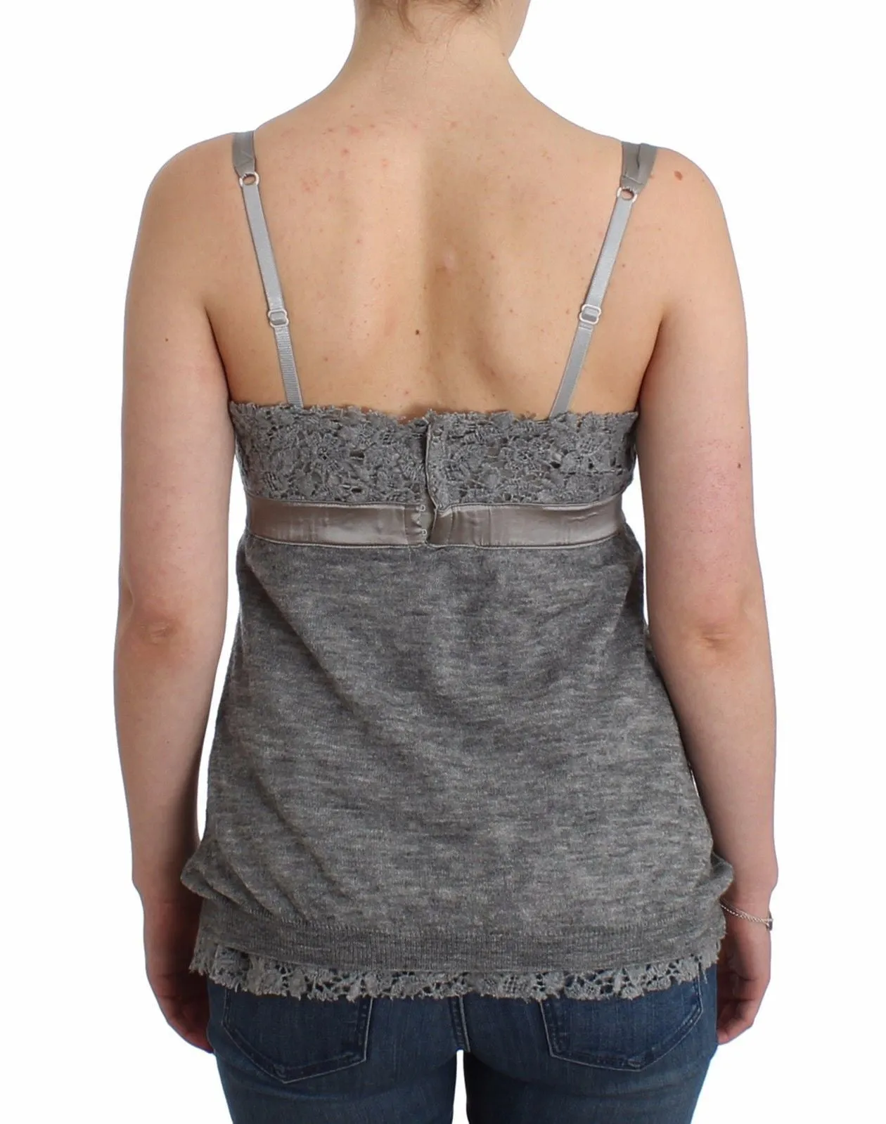 Lingerie Gray Bustier Top Camisole Cami Lace