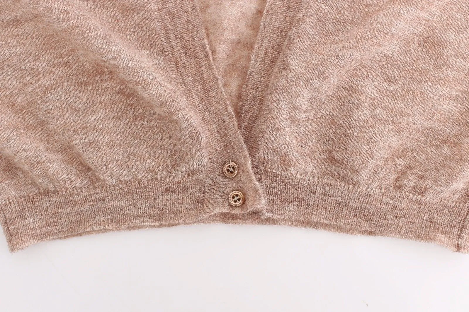 Lingerie Knit Brown Wool Sweater Cardigan