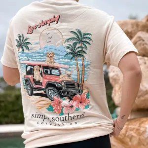 'Live Simply' Beach Dogs Short Sleeve Tee by Simply Southern