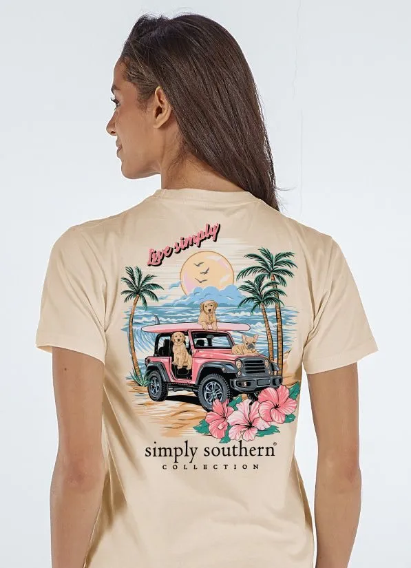'Live Simply' Beach Dogs Short Sleeve Tee by Simply Southern