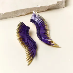 Madeline Earrings in Purple/Gold