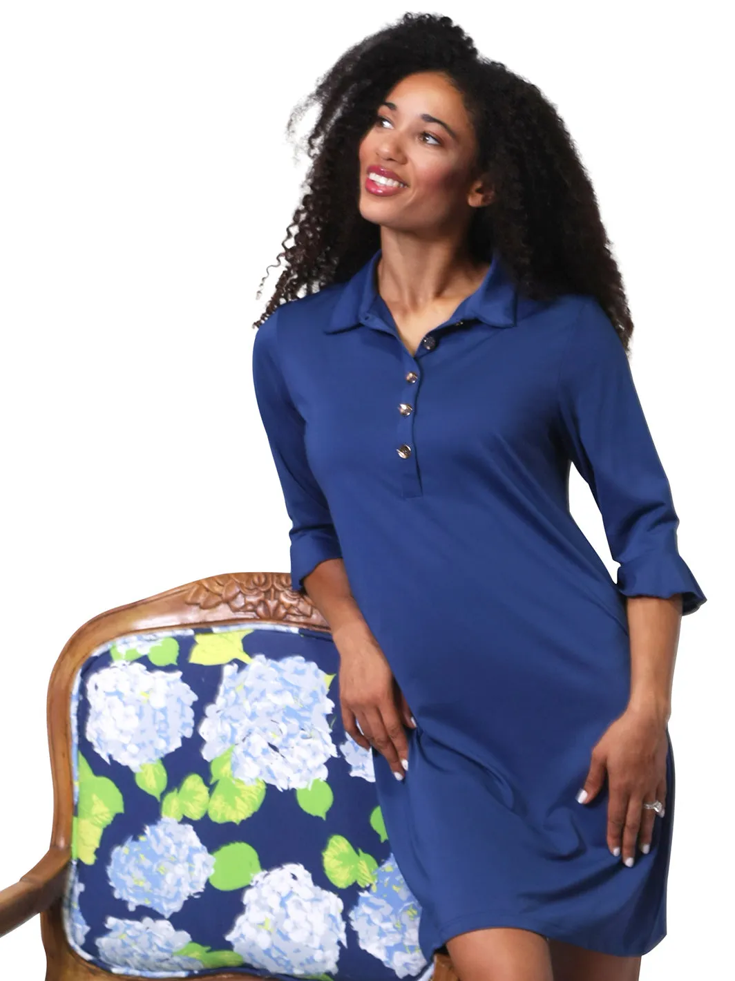 Marin Polo Dress Navy