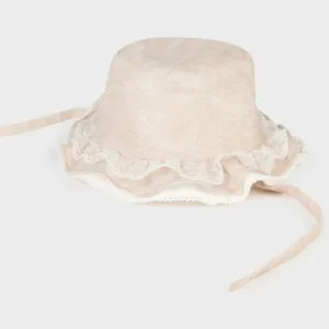Mayoral Girls Linen Neutral Sunhat