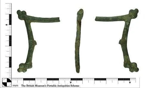 Medieval Lozenge Brooch - with decorative terminals