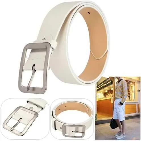 Men Business PU Leather Belts Casual Pin Buckle