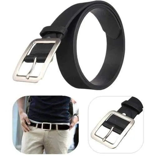 Men Business PU Leather Belts Casual Pin Buckle