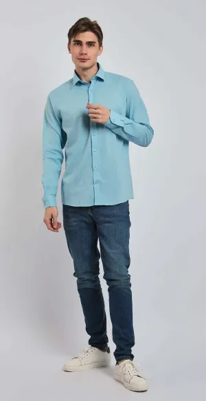 Men Shirt Casual Regular Fit Pink
