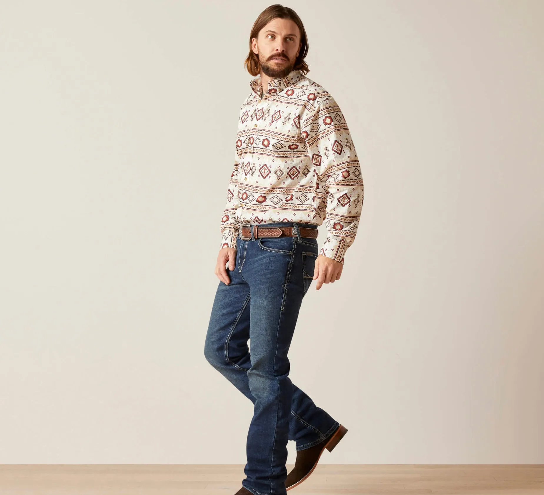 Men’s Ariat White Shay Classic Fit Shirt