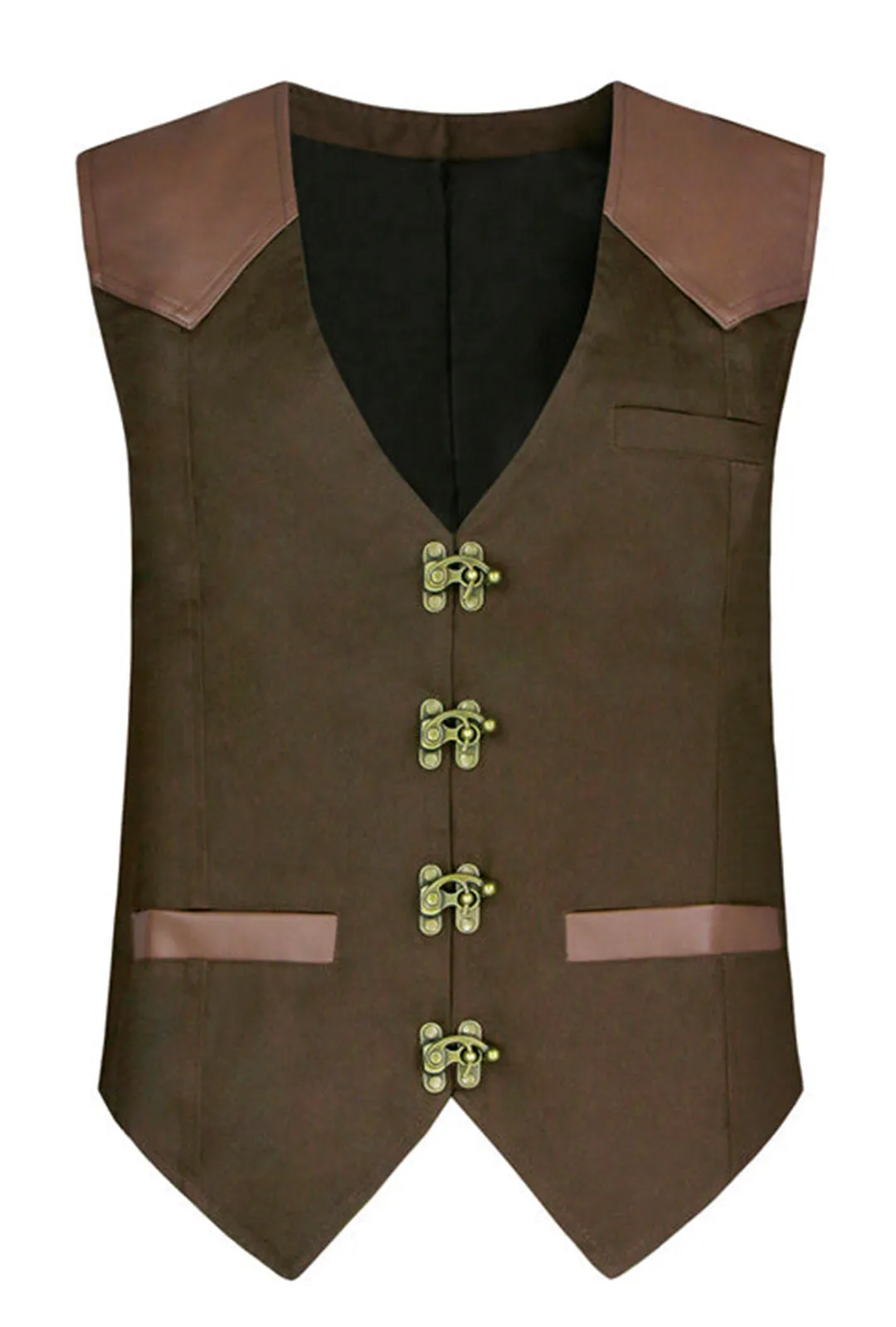 Men's Brown Steampunk Waistcoat