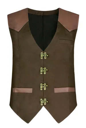 Men's Brown Steampunk Waistcoat