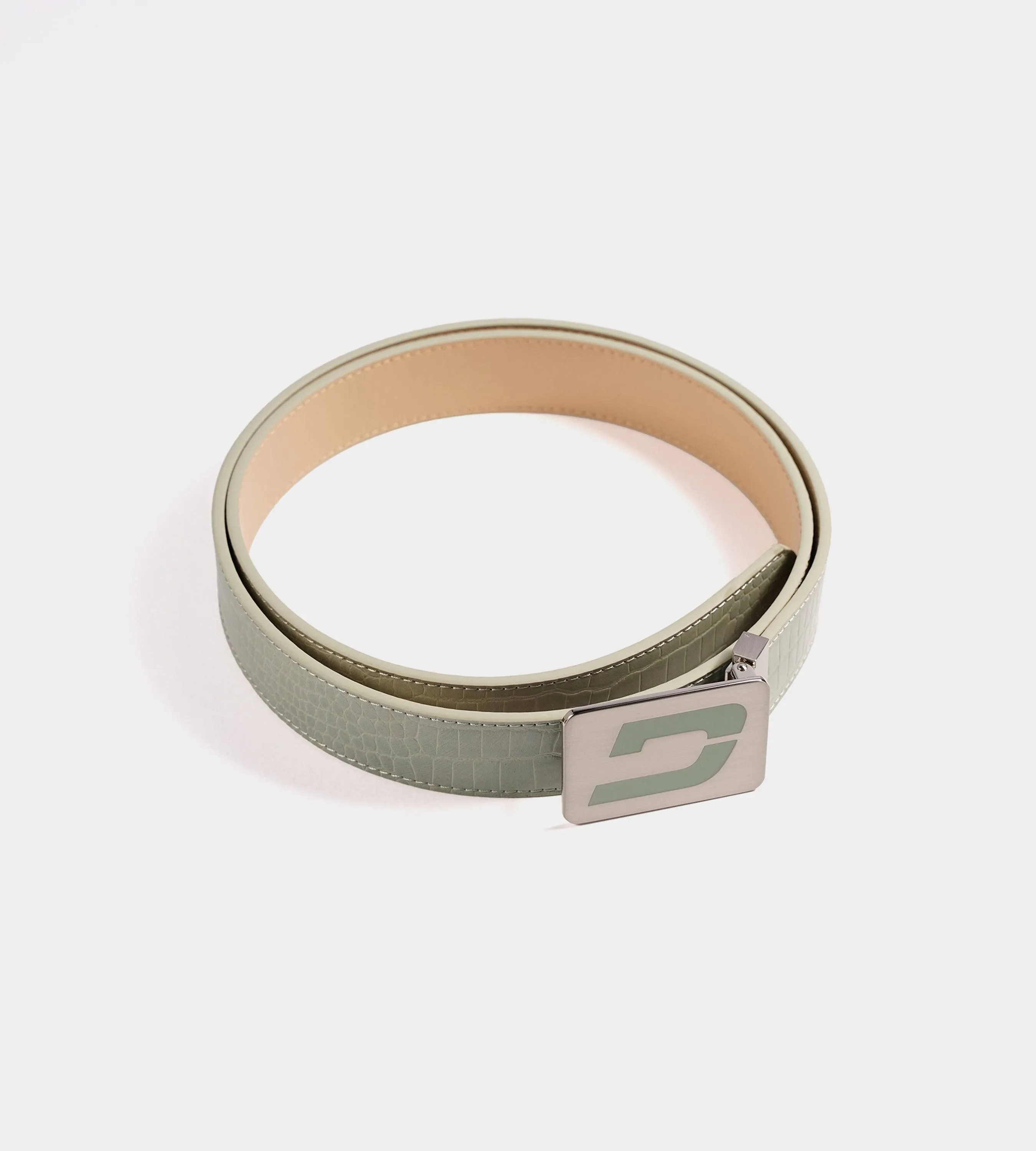 MEN'S CROC GOLF LEATHER BELT - SAGE (ONE SIZE FITS ALL)