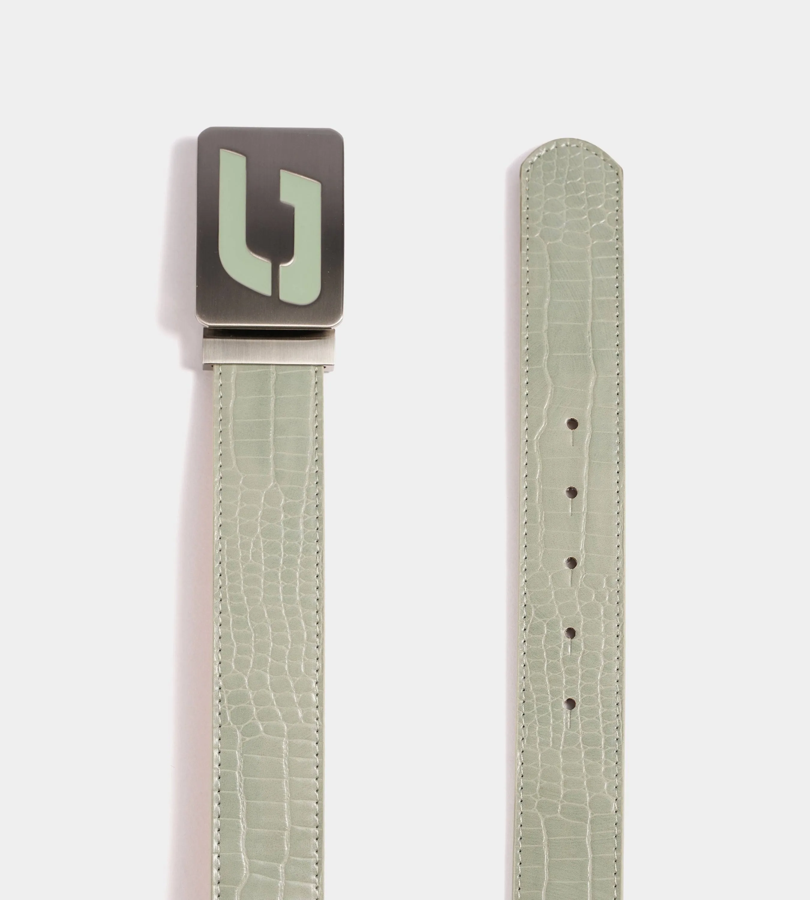 MEN'S CROC GOLF LEATHER BELT - SAGE (ONE SIZE FITS ALL)