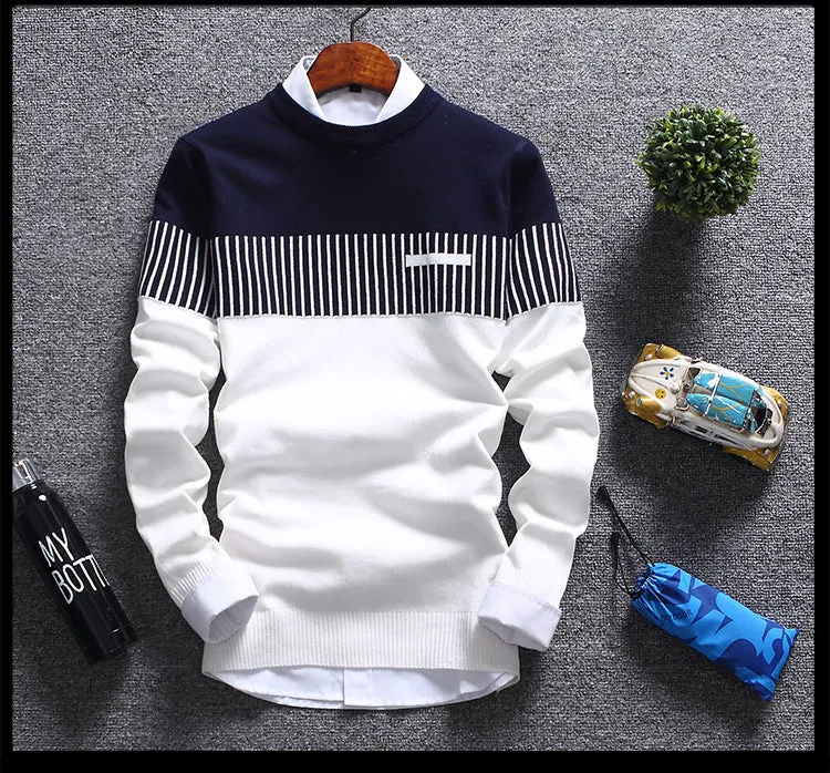 Men's Fashion Print Cashmere Pullover