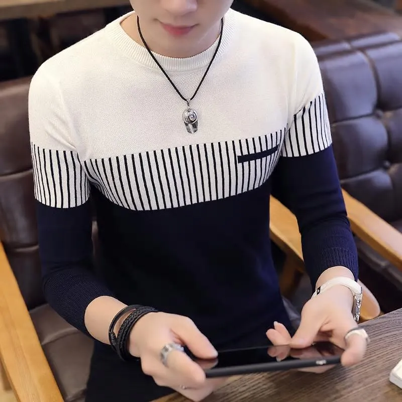 Men's Fashion Print Cashmere Pullover
