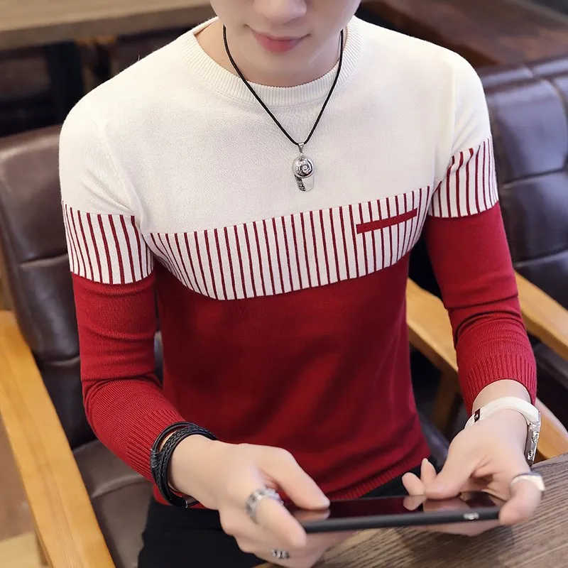 Men's Fashion Print Cashmere Pullover