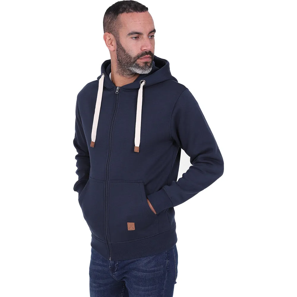 Men's Full Zip Fleece Hoodie - Port