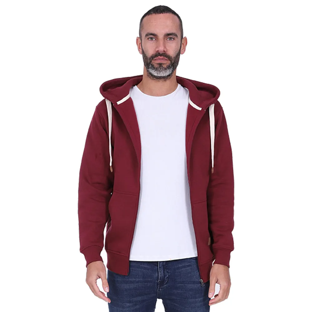Men's Full Zip Fleece Hoodie - Port