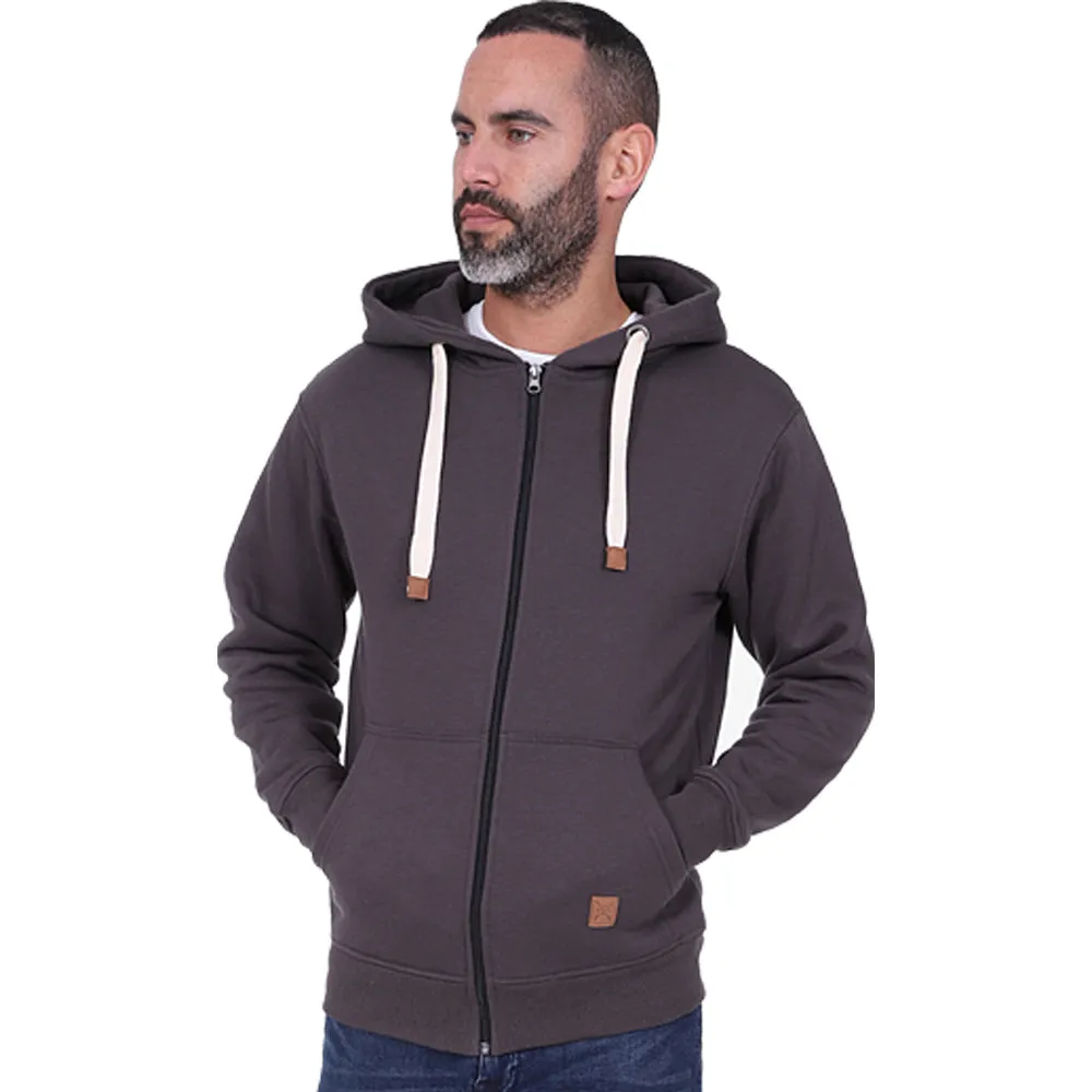 Men's Full Zip Fleece Hoodie - Port