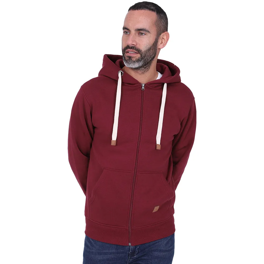 Men's Full Zip Fleece Hoodie - Port