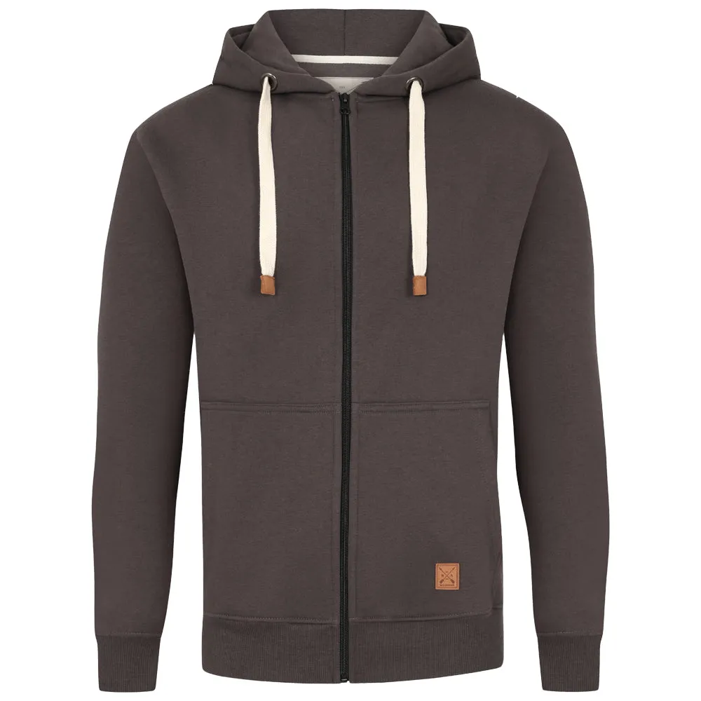 Men's Full Zip Fleece Hoodie - Port