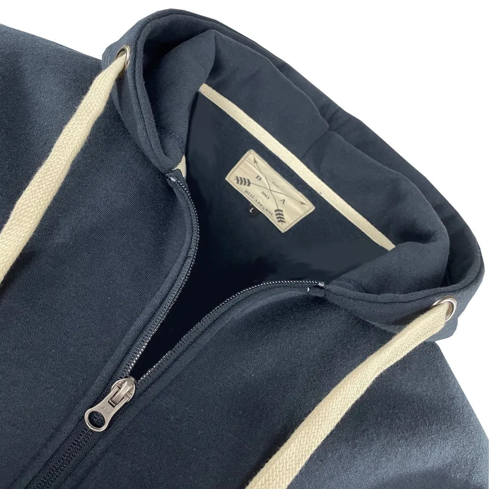 Men's Full Zip Fleece Hoodie - Port