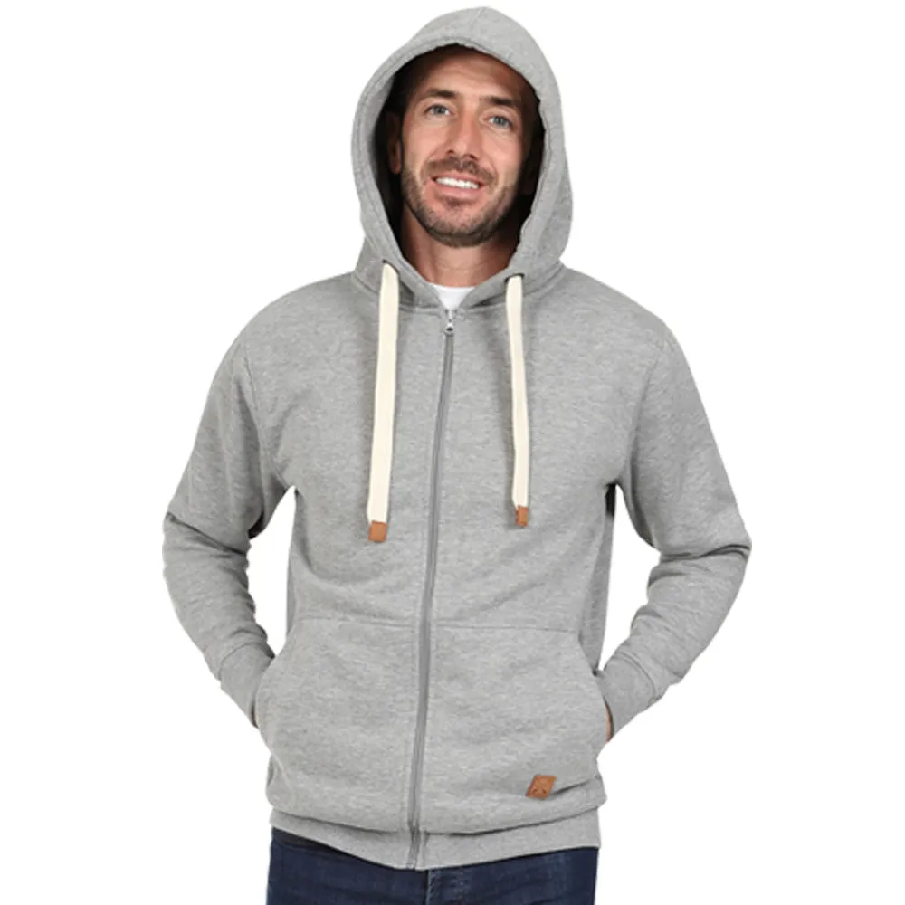 Men's Full Zip Fleece Hoodie - Port